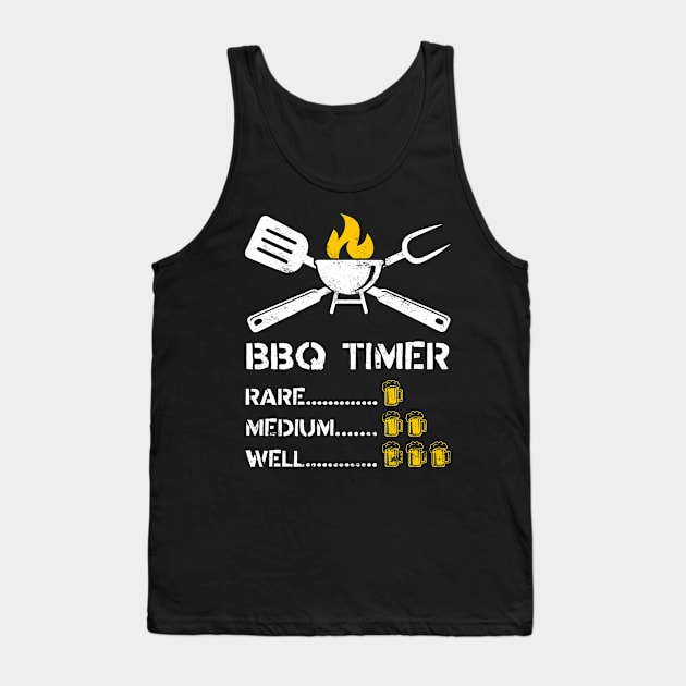 BBQ Timer Barbeque & Beer Tank Top by TextTees